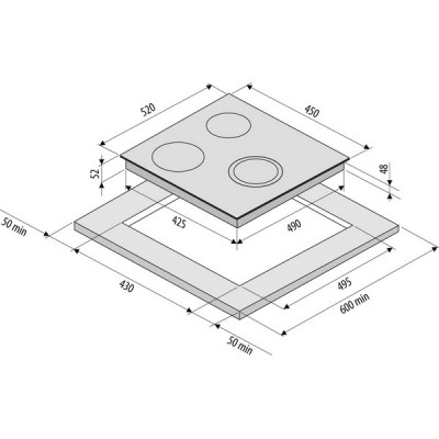 Варочная панель KRONA LAUREL 45 BL электрическая Варочная панель KRONA LAUREL 45 BL электрическая