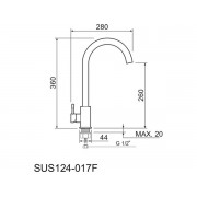 Смеситель Handmade SUS124-017F, нерж.сталь