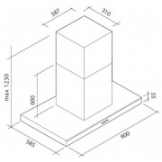 Вытяжка Falmec LUMINA NRS ISOLA BLACK 90