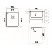 Мойка Ukinox Лофт LOB340.400 -GT10P