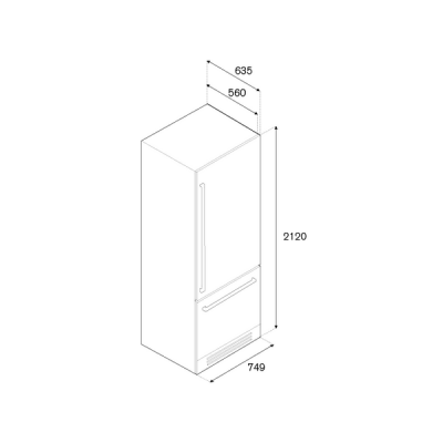 Холодильник Bertazzoni REF75PIXR встраиваемый Холодильник Bertazzoni REF75PIXR встраиваемый