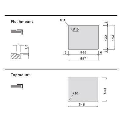 Мойка Falmec Garda 31+18 Мойка Falmec Garda 31+18