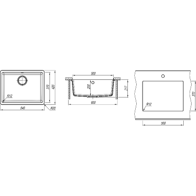 Мойка Florentina Вега 500 бежевый Мойка Florentina Вега 500 бежевый