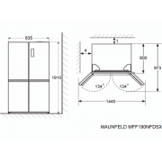 Холодильник MAUNFELD MFF190NFDBG