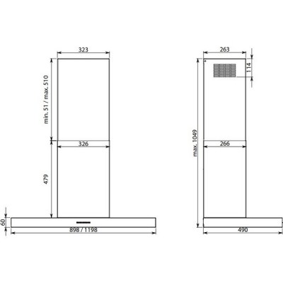 Вытяжка Falmec PLANE BLACK 120 (PLUS) Вытяжка Falmec PLANE BLACK 120 (PLUS)