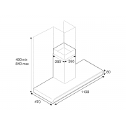 Вытяжка Bertazzoni KG120CONXA