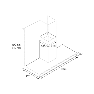 Вытяжка Bertazzoni KG120CONXA Вытяжка Bertazzoni KG120CONXA