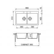 Мойка "Longran" Amanda AMG860.500 20 - 40 Lava