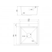 Мойка Ukinox Практика PRV450.500 -GT10C 0CW & S с выпуском