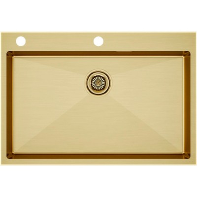 Мойка Paulmark Vast-edge PM777551-BG, брашированное золото Мойка Paulmark Vast-edge PM777551-BG, брашированное золото
