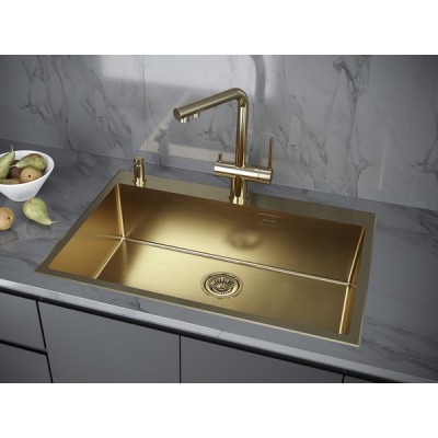 Мойка Paulmark Vast-edge PM777551-BG, брашированное золото Мойка Paulmark Vast-edge PM777551-BG, брашированное золото