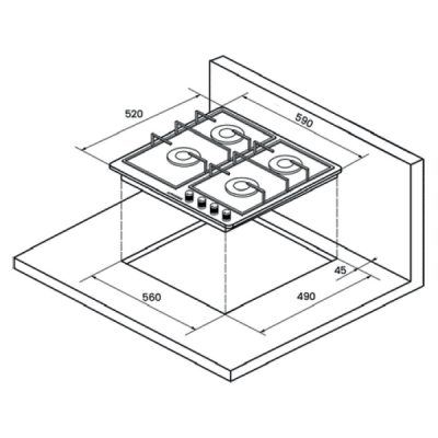 Варочная панель Kuppersberg FS 67 X газовая Варочная панель Kuppersberg FS 67 X газовая