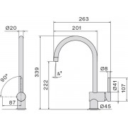 Смеситель Falmec EASY ROUND CHROME