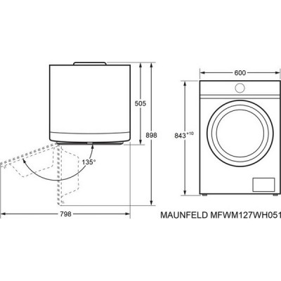 Стиральная машина MAUNFELD MFWM127WH051 Стиральная машина MAUNFELD MFWM127WH051