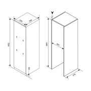 Холодильная камера HIBERG i-RFB 35 NF встраиваемая