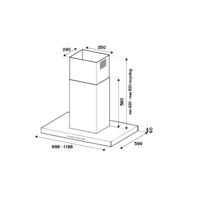 Вытяжка Bertazzoni KTI120PRO1XA Вытяжка Bertazzoni KTI120PRO1XA