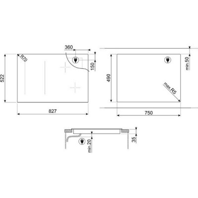 Варочная панель SMEG SISL7844X индукционная Варочная панель SMEG SISL7844X индукционная