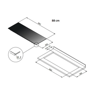 Варочная панель Falmec PIANO INDUZIONE BLACK MATT 88x40 Panoramic индукционная Варочная панель Falmec PIANO INDUZIONE BLACK MATT 88x40 Panoramic индукционная