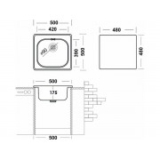 Мойка Ukinox Спектр SPM500.500 -GT6K -C
