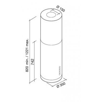 Вытяжка Falmec POLAR/LIGHT IS. STEEL 35 Вытяжка Falmec POLAR/LIGHT IS. STEEL 35