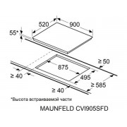 Варочная панель MAUNFELD CVI905SFDGR Inverter индукционная