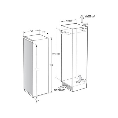 Морозильная камера Gorenje FNI4181E1 встраиваемая Морозильная камера Gorenje FNI4181E1 встраиваемая