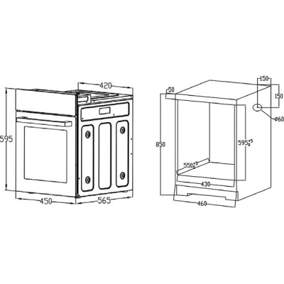 Духовой шкаф Evelux EO 420 PB Духовой шкаф Evelux EO 420 PB