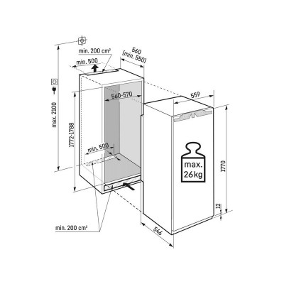 Морозильная камера Liebherr SIFNe 5128-22 001 Plus NoFrost встраиваемая Морозильная камера Liebherr SIFNe 5128-22 001 Plus NoFrost встраиваемая