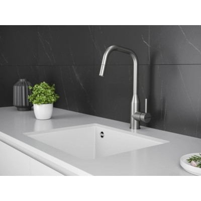 Смеситель Kuchenstern FILA-S нержавеющая сталь Смеситель Kuchenstern FILA-S нержавеющая сталь