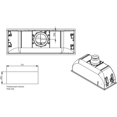 Вытяжка Falmec BUILT-IN BURANO 70 BK Вытяжка Falmec BUILT-IN BURANO 70 BK