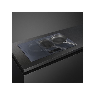 Варочная панель с вытяжкой SMEG HOBD182DG индукционная Варочная панель с вытяжкой SMEG HOBD182DG индукционная