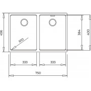 Мойка Teka RADEA R10 2B 750 M-TG белый арктик (115260040)