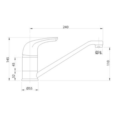 Смеситель Ukinox 42102 SS Смеситель Ukinox 42102 SS
