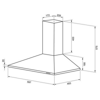 Вытяжка KRONA CORNELIA 600 white PB Вытяжка KRONA CORNELIA 600 white PB