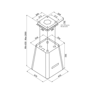 Вытяжка KRONA HILARY ISOLA 500 black S Вытяжка KRONA HILARY ISOLA 500 black S