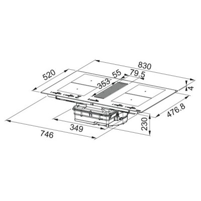 Варочная панель Franke FMY 8391 HI (340.0705.226) индукционная с вытяжкой Варочная панель Franke FMY 8391 HI (340.0705.226) индукционная с вытяжкой