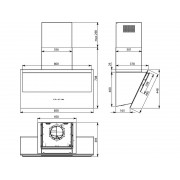 Вытяжка Falmec VERSO NRS 85 WHITE