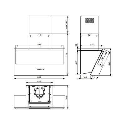 Вытяжка Falmec VERSO NRS 85 WHITE Вытяжка Falmec VERSO NRS 85 WHITE