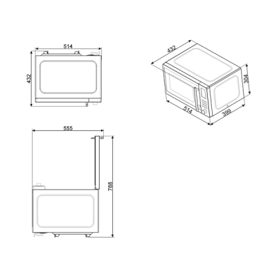 СВЧ - печь SMEG MOE25X СВЧ - печь SMEG MOE25X