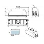 Вытяжка Falmec GRUPPO INCASSO MURANO 70 BLACK