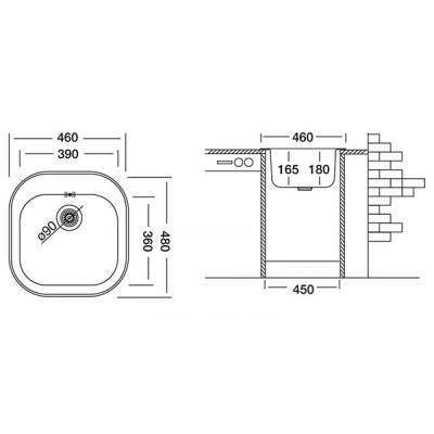 Мойка Ukinox Галант GAP460.480 -GT8K 0C Мойка Ukinox Галант GAP460.480 -GT8K 0C