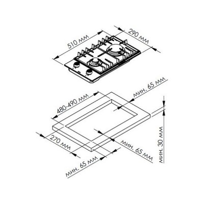 Варочная панель Kuppersberg TS 38 X газовая Варочная панель Kuppersberg TS 38 X газовая