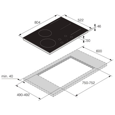 Варочная панель ASKO HID824GC индукционная Варочная панель ASKO HID824GC индукционная