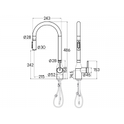 Смеситель Paulmark Universal Un213880-AN, антрацит