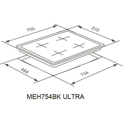 Варочная панель MEFERI MEH754BK ULTRA электрическая Варочная панель MEFERI MEH754BK ULTRA электрическая