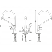 Смеситель Paulmark Siegen Si213111-BG, брашированное золото, черный шланг