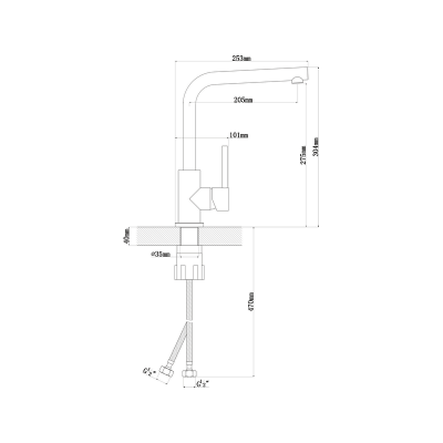 Смеситель Florentina Дельта нержавеющая сталь Смеситель Florentina Дельта нержавеющая сталь