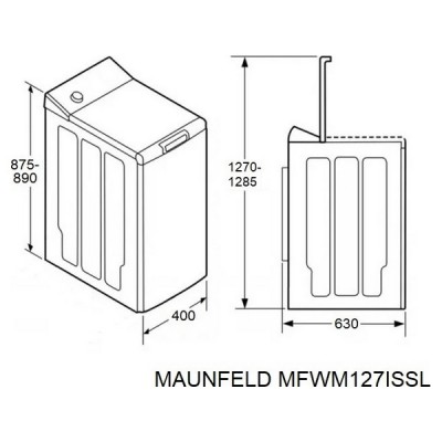 Стиральная машина MAUNFELD MFWM127ISWH Стиральная машина MAUNFELD MFWM127ISWH