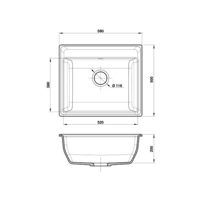 Мойка Granfest GF-V-580 графит Мойка Granfest GF-V-580 графит