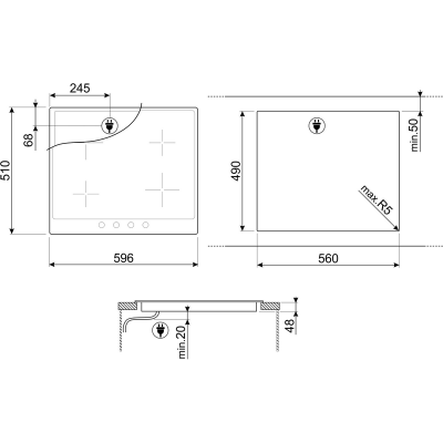 Варочная панель SMEG P864PO электрическая Варочная панель SMEG P864PO электрическая